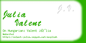 julia valent business card